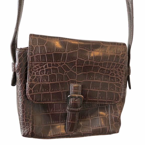 Nine West NWOT Earth Brown Vegan Reptile Snake - Picture 1 of 9